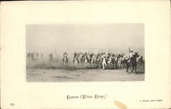 VINTAGE POSTCARD Chasseurs D Africa Charge