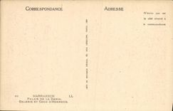 VINTAGE POSTCARD Marrakech Palate of Bahia Gallery and Cour D Honor