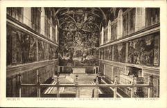 CPA Roma Interno Della Cappella Sistina Vaticano