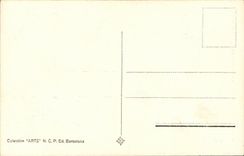 Interior de Mallorca Lluch de la POSTAL de la VENDIMIA de Iglesia