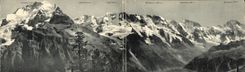 CARTE EN 4 VOLETS panorama de Murren Suisse
