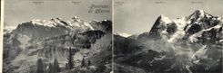 CARTE EN 4 VOLETS panorama de Murren Suisse