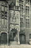 VINTAGE POSTCARD Bruges Bibliothdque the Gate