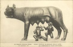 CPA Ernesto Richter Roma Statua In Bronzo Della Lupa