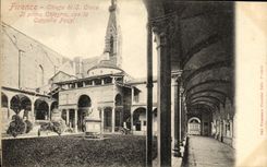 CPA Firenze Chiesa di Croce Primo Chiostro Can la Cappella Pazzi