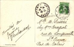 CPA Barque Du Leman Bateau Suisse