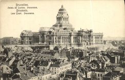 Panorama de las cortes de ley de Bruselas de la POSTAL de la VENDIMIA