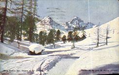 CPA Terrain de ski pres St moritz