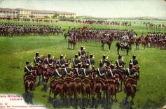 VINTAGE POSTCARD military Chart Militaria Lancers