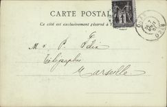 POSTAL Oran de la VENDIMIA la caminata de Letang