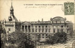 Ataque frontal de Toulouse de la POSTAL de la VENDIMIA de la subsistencia de Capitole y de Jardin