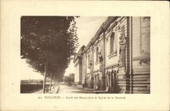 Escuela de Toulouse de la POSTAL de la VENDIMIA de artes hermosos e iglesia del pargo