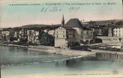 VINTAGE POSTCARD Villemur Seen Picturesque On the Tarn the Mill