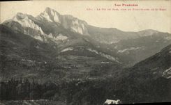 VINTAGE POSTCARD the peak of Guy taken of the funicular of Happy St