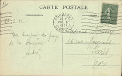 POSTAL Cazeaux de la VENDIMIA una esquina del lago