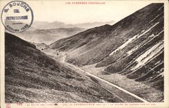 VINTAGE POSTCARD the road of the Pyrenees Collar of Peyresourde the valley of Louron seen of the collar