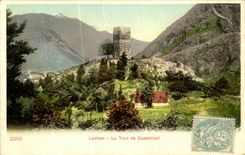 VINTAGE POSTCARD Luchon the Tower of Castelvieil