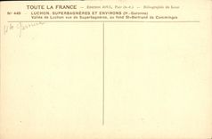 VINTAGE POSTCARD Luchon Supebagneres And Environs Valley of Luchon seen of Superbagneres at the bottom St Bertrand de Comminges