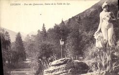 VINTAGE POSTCARD Luchon Parc of the Quincunxes Rules of the Valley of the Lily