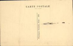 POSTAL Toulouse de la VENDIMIA el redondo grande en el medio la estatua Clemence Isaure