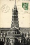 Basilica santa Sernin de la iglesia de Toulouse de la POSTAL de la VENDIMIA