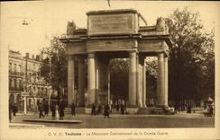 POSTAL Toulouse de la VENDIMIA el monumento de la gran guerra de Miltiaria