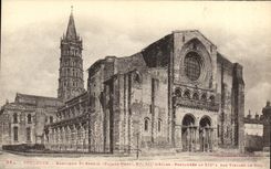 St Sermin de la basilica de Toulouse de la POSTAL de la VENDIMIA