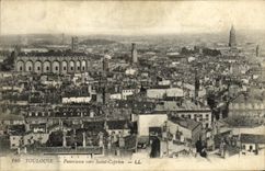 Panorama de Toulouse de la POSTAL de la VENDIMIA hacia Cipriano Saint
