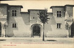 Conmutacion una de Toulouse de la POSTAL de la VENDIMIA vieja de las puertas del jardin botanico