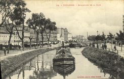Bulevar de Toulouse de la POSTAL de la VENDIMIA de la lancha a remolque de la estacion