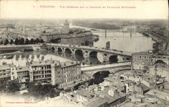 Opinion de Toulouse de la POSTAL de la VENDIMIA sobre el Garona y el St Cipriano de Faubourg