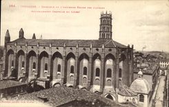 POSTAL Toulouse de la VENDIMIA junto de L iglesia vieja del Jacobins