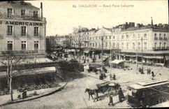 Tranvia redonda de Lafayette del punto de Toulouse de la POSTAL de la VENDIMIA