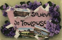 Recuerdo de Toulouse de la POSTAL de la VENDIMIA