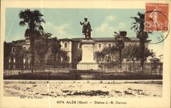 CPA Ales Statue JB Dumas