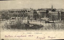 POSTAL Nimes L explanada de la VENDIMIA