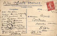 Escalera de Nimes de la POSTAL de la VENDIMIA de la fuente