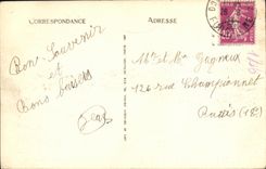 VINTAGE POSTCARD the Point Of the Strong current Bay of Trespass Interior of the Cave of L is