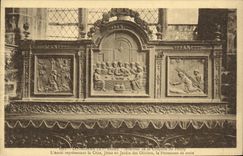 VINTAGE POSTCARD Interior Locronan of the vault of Penity