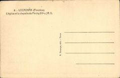 VINTAGE POSTCARD Locronan L Church and the Vault of Penity