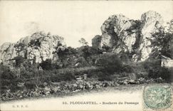 CPA Plougastel Rochers du Passage