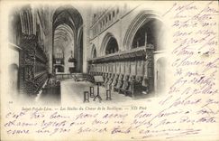 VINTAGE POSTCARD Holy pol  of Leon Stalls of the Chorus of the Basilica