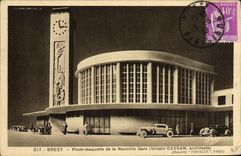 CPA Brest Photo maquette de la Nouvelle Gare