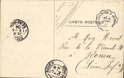 VINTAGE POSTCARD Interior Quimper of the Cathedral the setting to the tomb