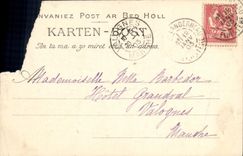 VINTAGE POSTCARD Quimper Seen of the Port Boat