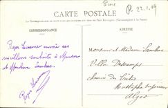 VINTAGE POSTCARD Vernon Property on the Bank dorite of the Seine and the Turrets Boat