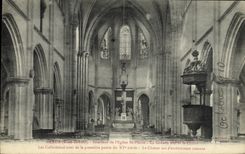 POSTAL Dreux interior de la VENDIMIA de L St Pedro de la iglesia el grandes cubo y estribillo