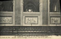 CPA Chartres Cathedrale Bas relief du Choeur Adoration des mages Descente de Croix Voeu de Louis XIII en 1638