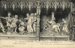 CPA Cathedrale de Chartres Pourtour du Choeur La crucifixion