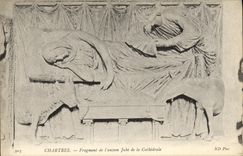 CPA Chartres Fragment de l ancien Jube de la Cathedrale